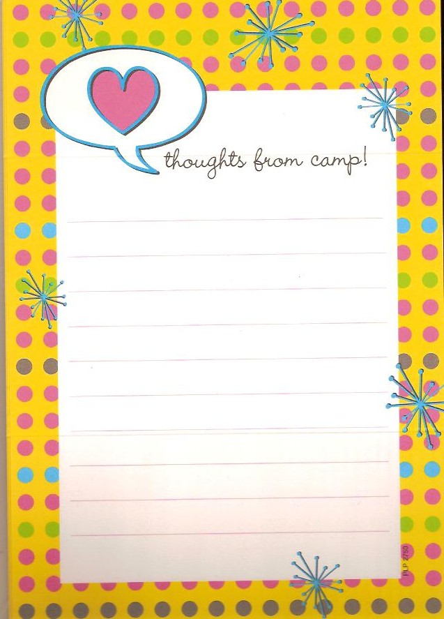 stationery - thoughts from camp
